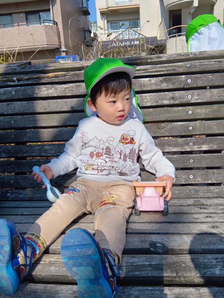 公園で遊んだよ！